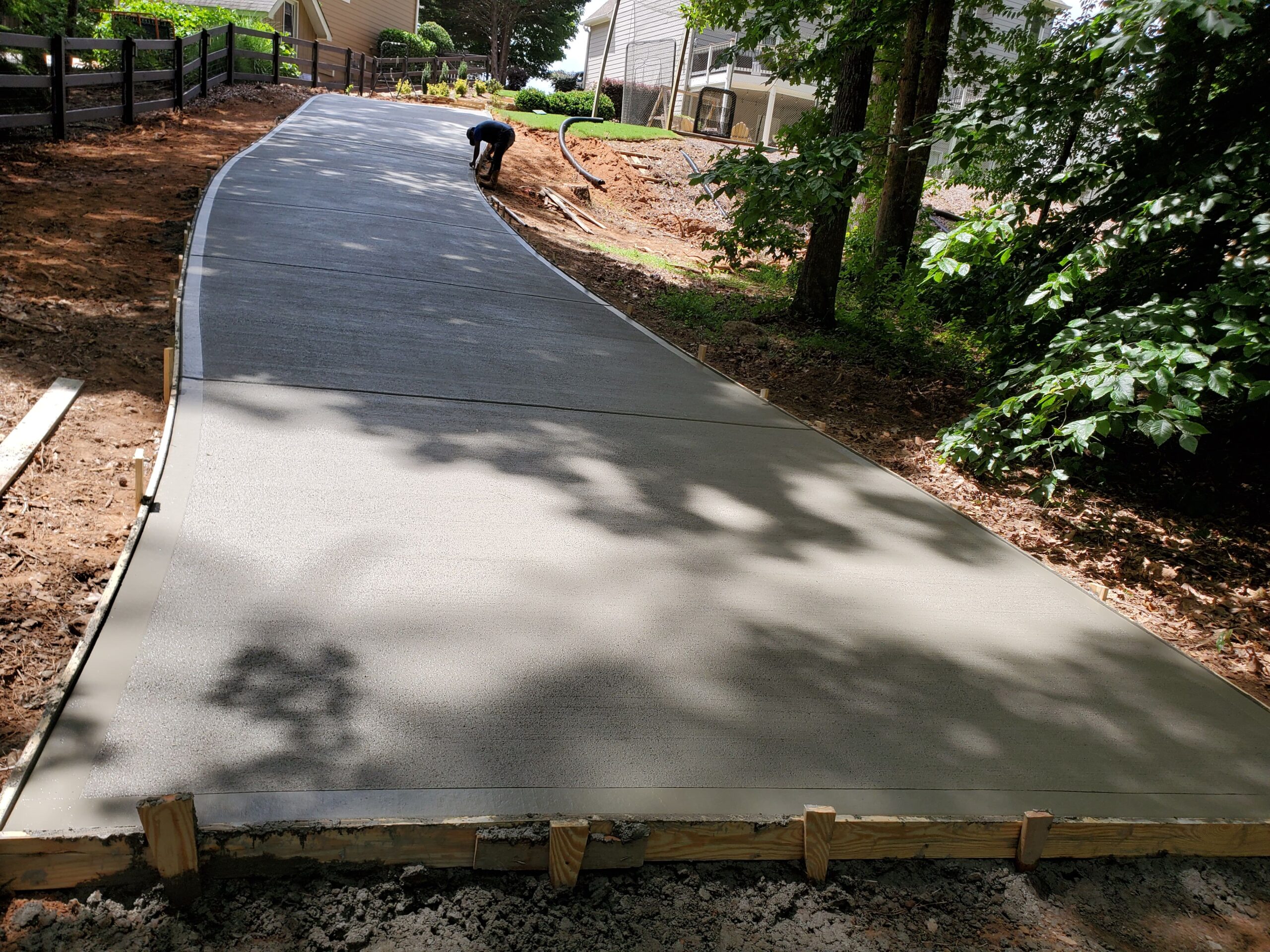 Concrete professionals working on a project