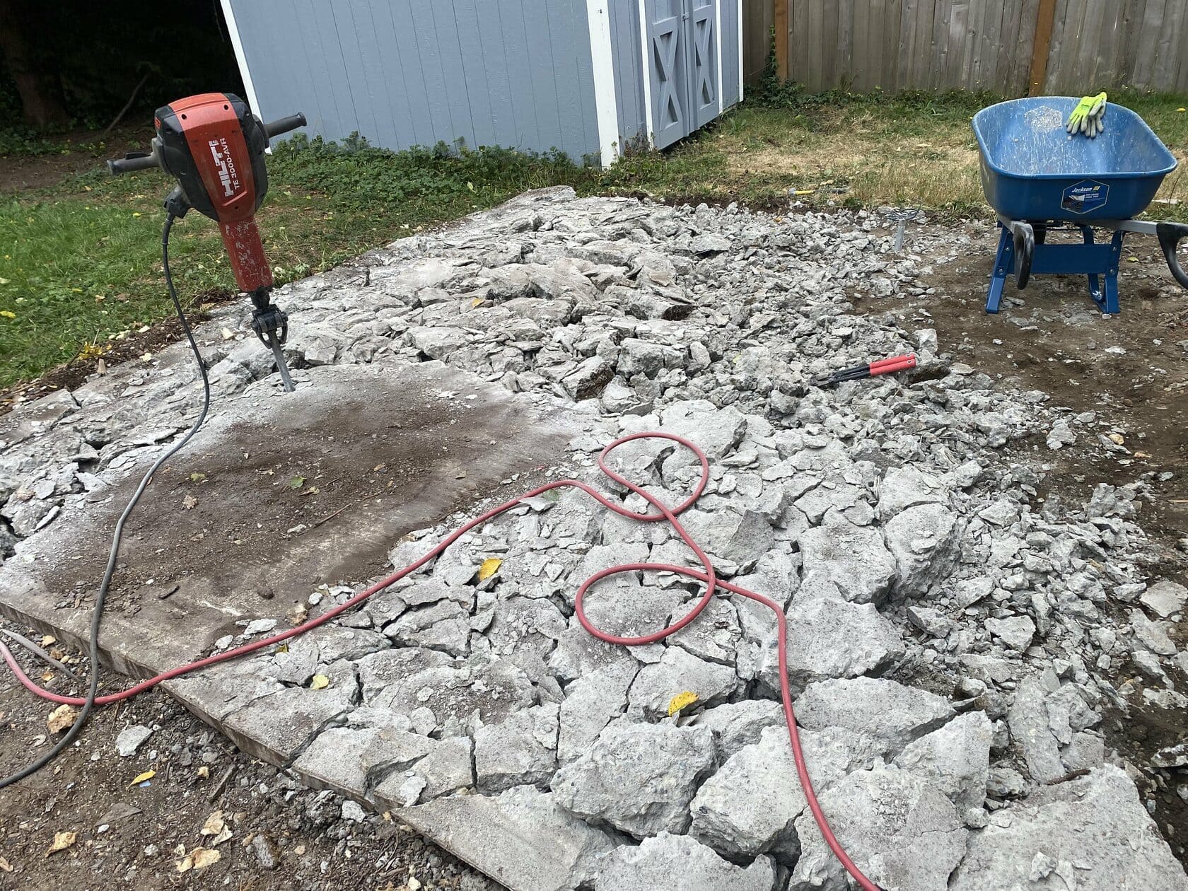 Concrete demolition and removal project