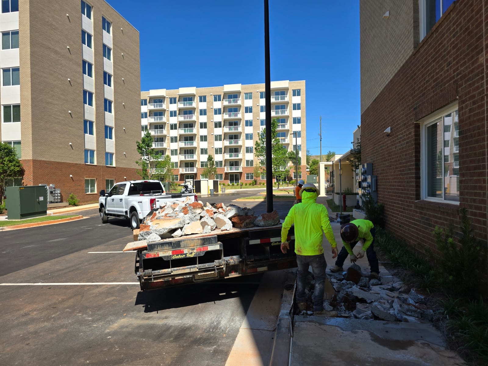 Commercial demolition and concrete construction project