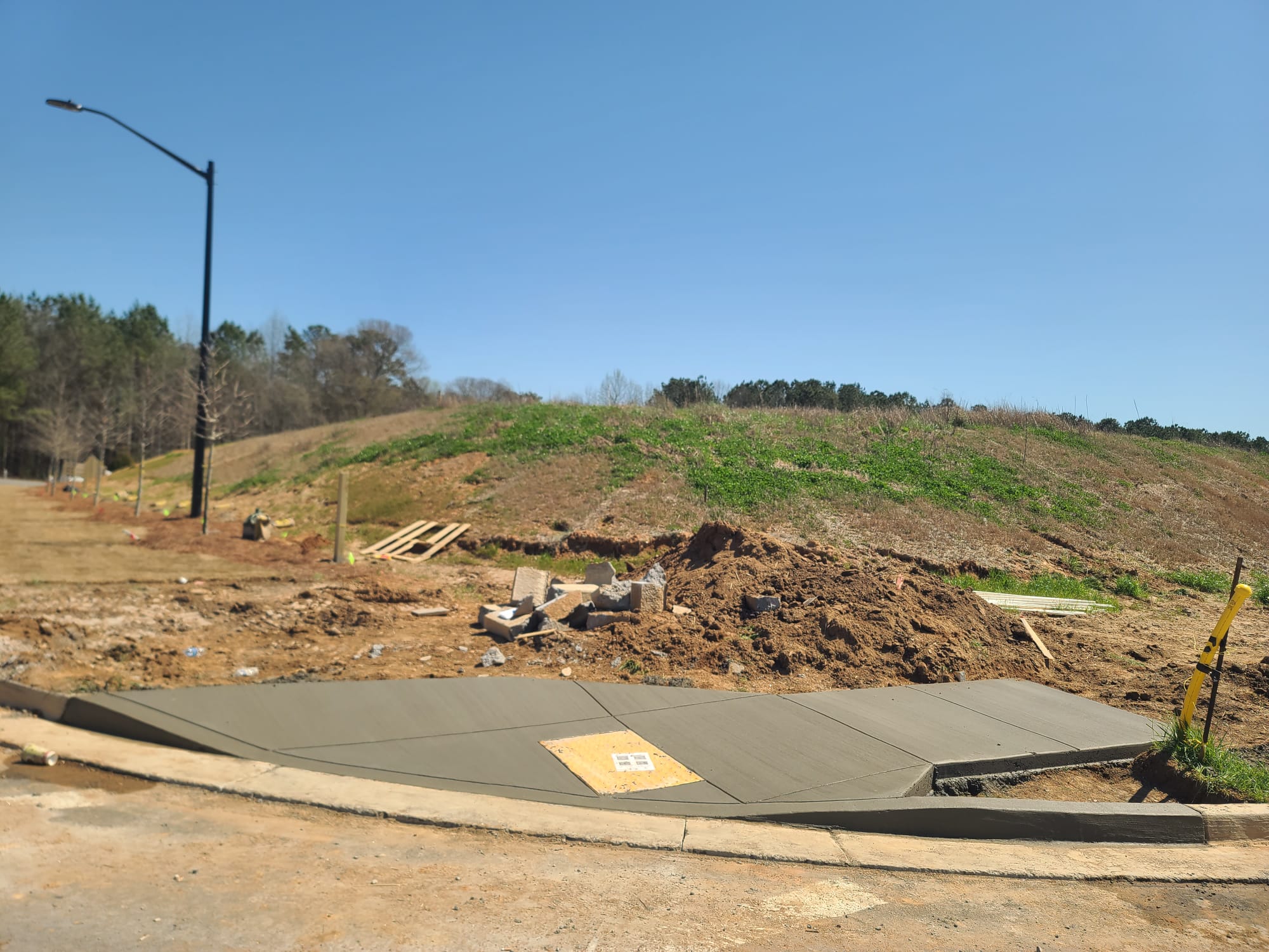 Commercial concrete accessibility ramp