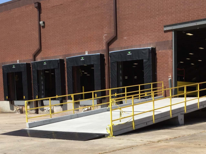Commercial loading dock and concrete ramp